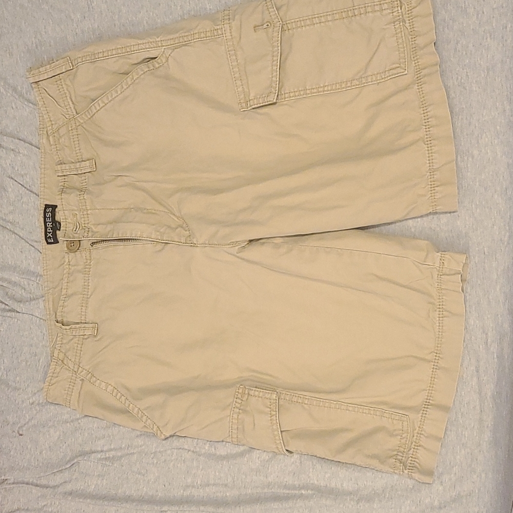 Express Khaki Cargo shorts